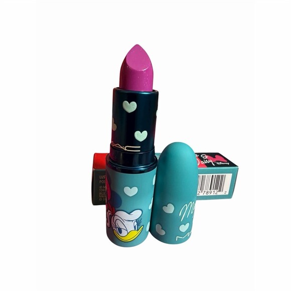 Dress lips with 3 NEW MAC Lipstick shades dreamt up by  MAC x Disney Minnie & Daisy Lustreglass Sheer-Shine Lipstick Gal Pals LE